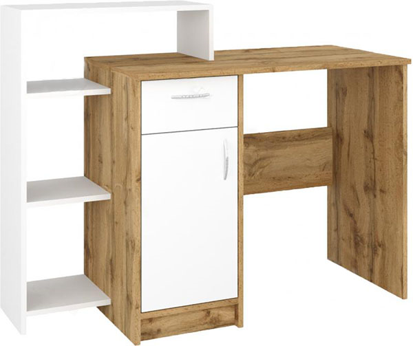 Стіл письмовий МЕБЛЕВА ФАБРИКА ПІХОТИН Кредо 1166х750(920)х480) дуб тахо/білий